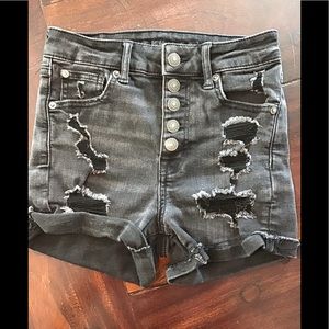 American Eagle Super HighRise Distressed Shirts 00